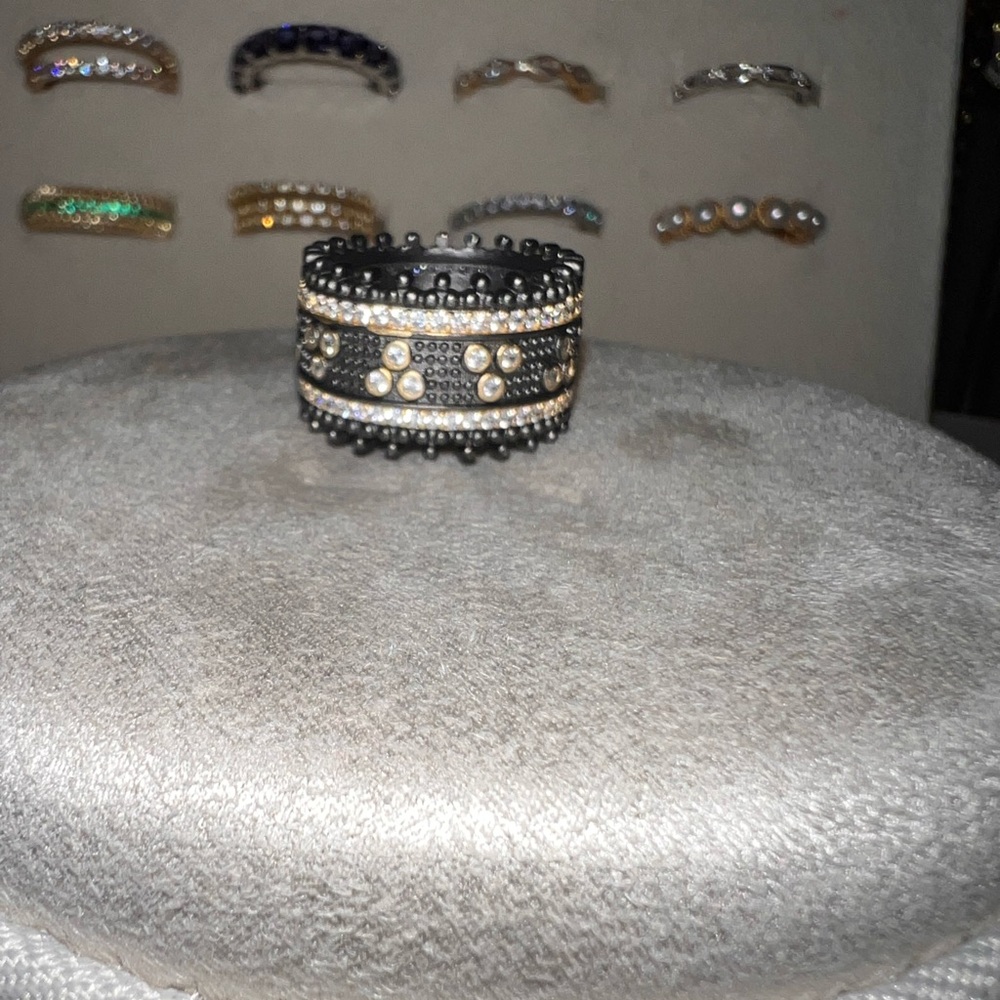 Freida Rothman Statement Ring with Gold and Black